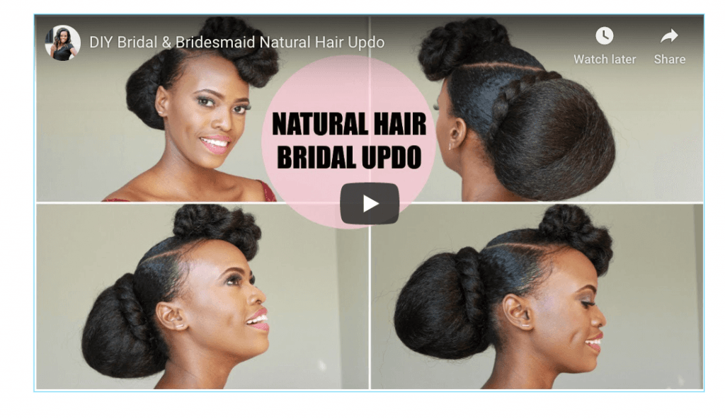 Bridesmaid Natural Hairstyles Updo For The Entire Wedding Party.