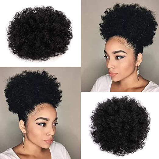 Short Afro Kinkys Curly Ponytail