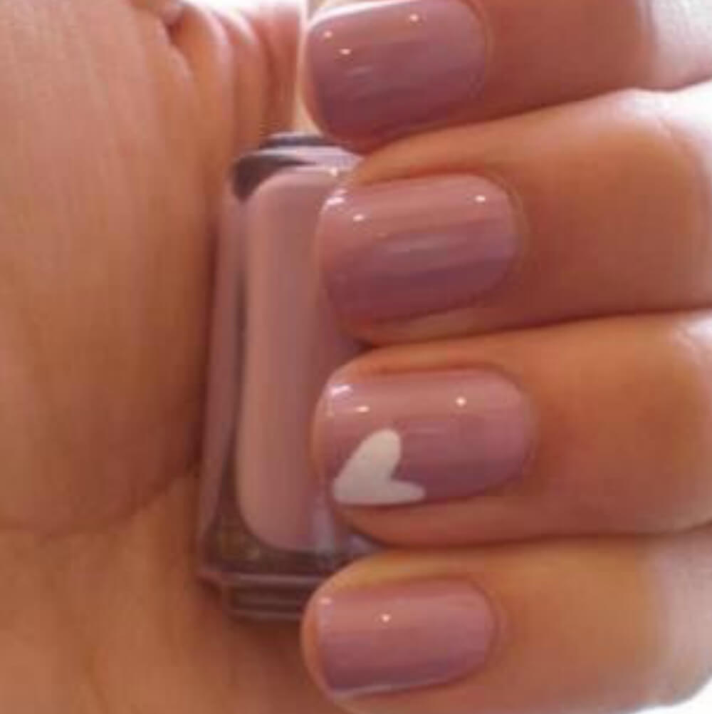 baby pink white nails