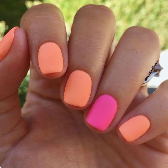 orange and pink