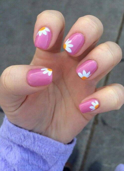 pins and white nails art for women