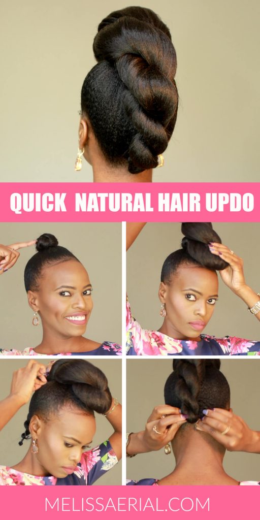 quick natural hair updo