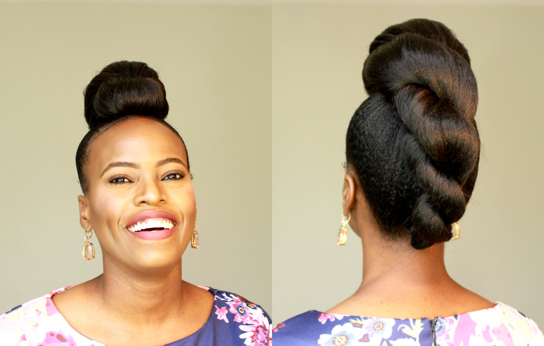 quick natural hair updo