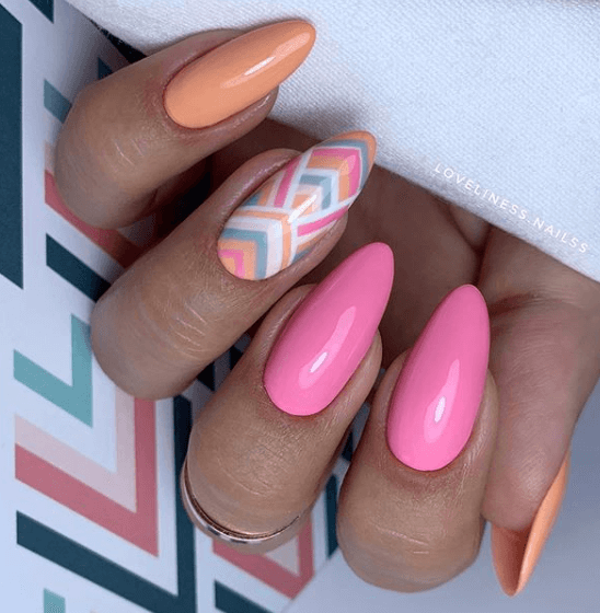 summer stiletto nails