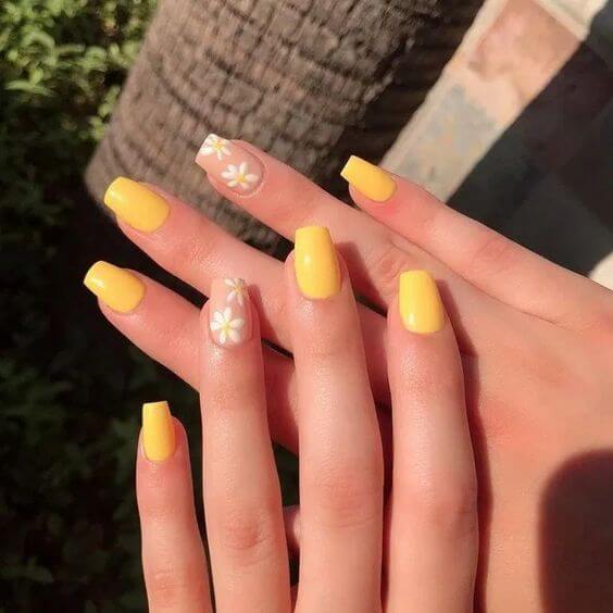 yellow mustard colored nails