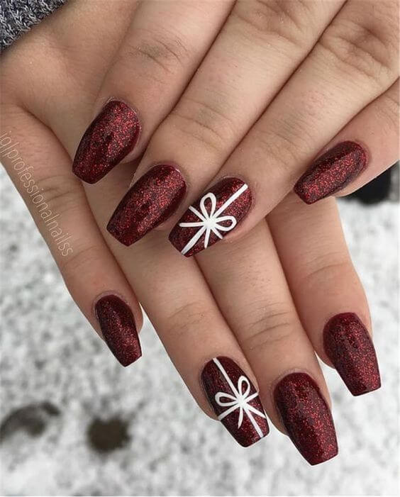 Christmas Acrylic Design Nails - YouTube