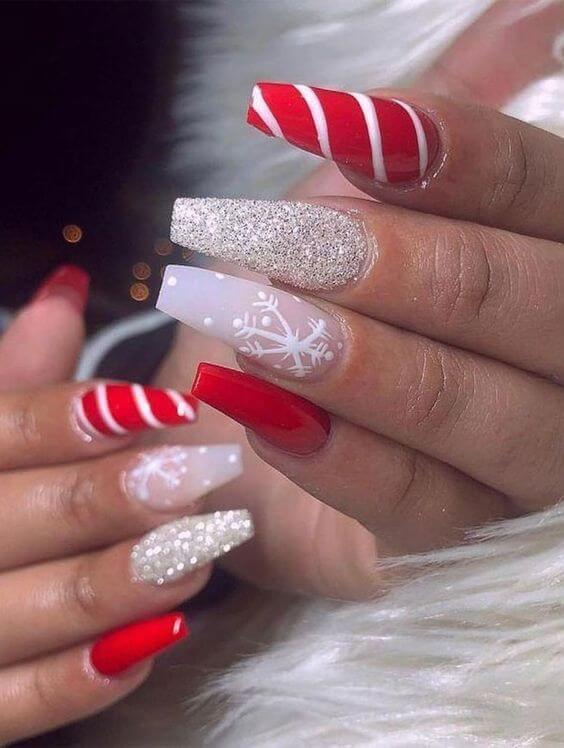 holiday acrylic nails
