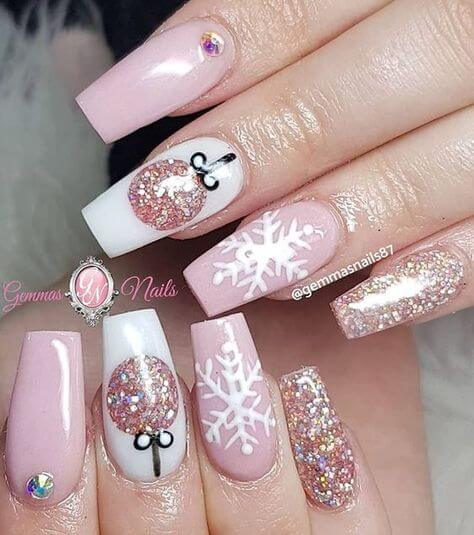 holiday acrylic nails