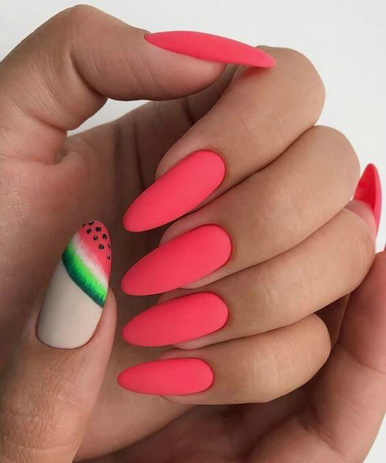 nails watermelon design