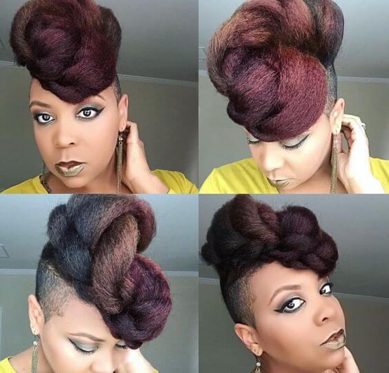 natural hair updo fall hairstyles for black women
