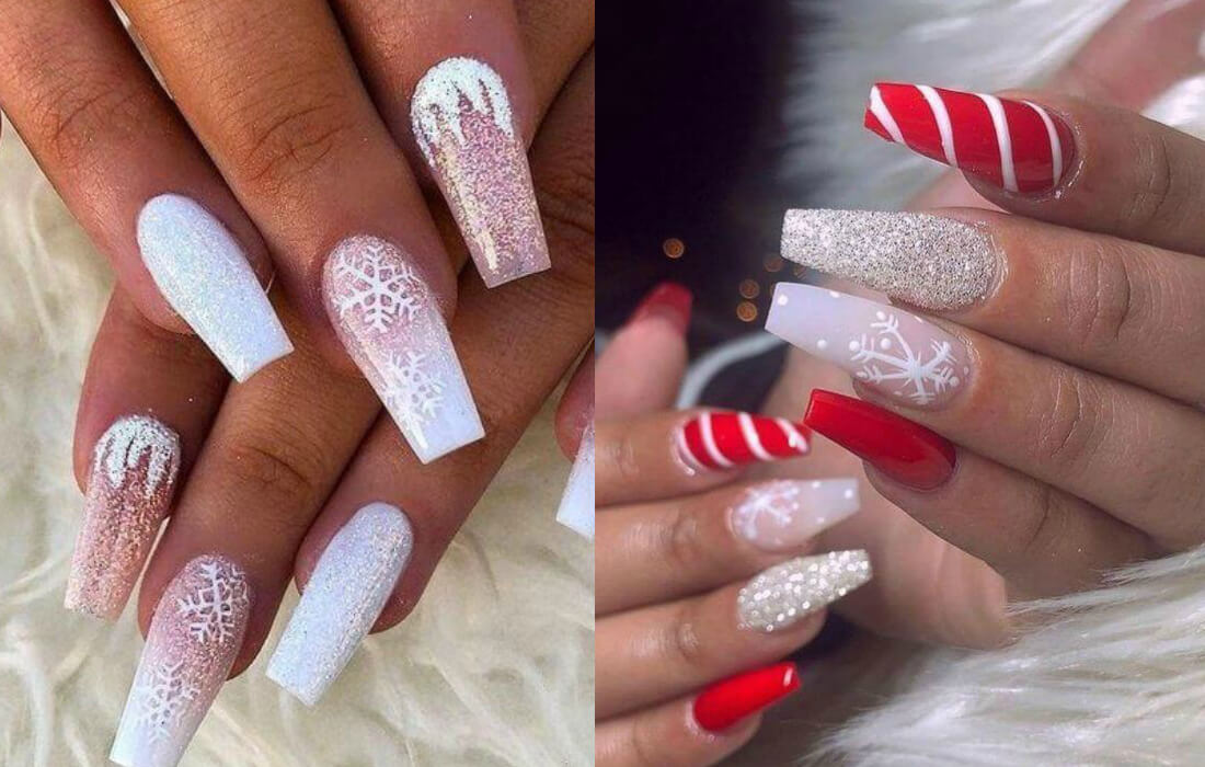 1. Christmas-themed Acrylic Nails - wide 9