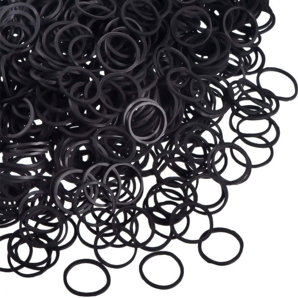 black mini rubber bands