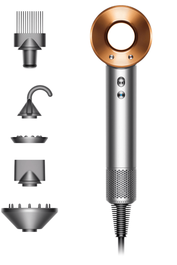 dyson hair dryer on afro hair