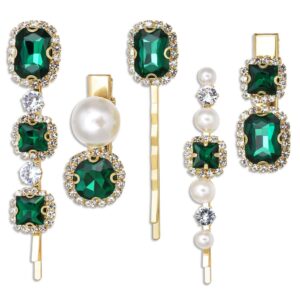emerald green hair barrettes for adults