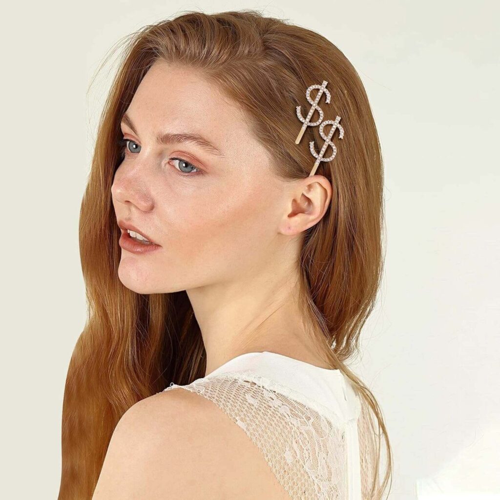 hair barrettes for adults_gold